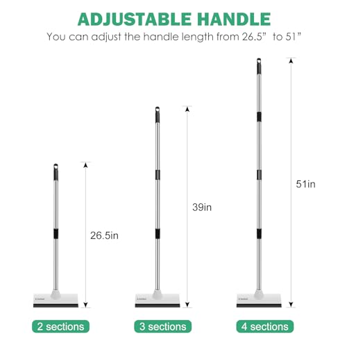 SetSail Floor Scrub Brush, 51-Inch Adjustable Long Handle Brush,Black White - color: Black White, size: 10in (Floor Brush)