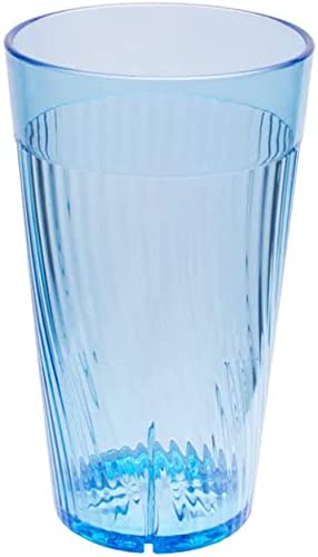 TrueCraftware- 10 oz. Belize Tumbler/Drinking Cups Blue Polycarbonate Set of 12-Premium Iced Tea Glasses Stackable Reusable Drinking Glasses Dishwasher Safe Break-Resistant for Home Restaurants - color: Blue, size: 10 oz