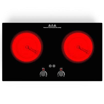 VBGK Electric Cooktop,3000W Electric Stove Top,Countertop and Built-in Hot Plate with Child Safety Lock, Timer, LED touch Knob Control,Overheat Protection,110V 2 Burner Induction Cooktop - size: 2 Burner Induction Cooktop