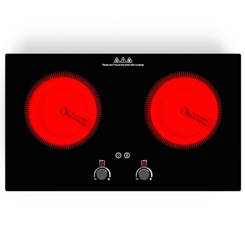VBGK Electric Cooktop,3000W Electric Stove Top,Countertop and Built-in Hot Plate with Child Safety Lock, Timer, LED touch Knob Control,Overheat Protection,110V 2 Burner Induction Cooktop - size: 2 Burner Induction Cooktop