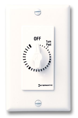 Intermatic FD4HW 4-Hour Spring-Loaded Wall Timer for Lights and Fans, White - color: White, size: 4-Hour, style: Without Hold on Timer