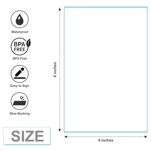 LLIKED 4000 Fanfold 4 x 6 Thermal Labels, Perforated, Commercial Grade - size: 4000 Labels