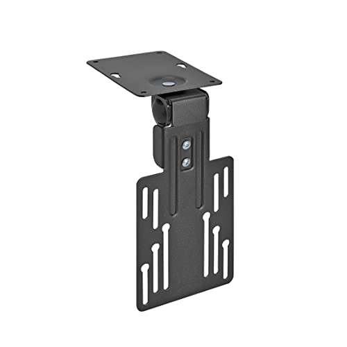 Mount-It! Compact Folding Ceiling TV Mount | Flip Down and Under Cabinet TV Bracket for Small Screens Up to 24 Inches | 90° Tilt and 360° Swivel | VESA 50x50, 75x75, 100x100 | Max 18 lbs