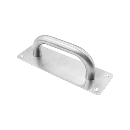 Pull and Push Plate Door Handle, Stainess Steel Door Handle Pull Plate,Silver Door Pull Plate with Handle for Barn Sliding Commercial Wooden Composite Fire Door,7.87 * 2.56''2 PCS - size: 200*65mm/7.87*2.56'' Silver