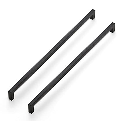 Ravinte Matte Black Cabinet Handles Square Pulls 18 Inch 10 Pack - size: 18-1/2 Inch (18 Inch Hole Center)