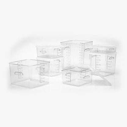 Rubbermaid Commercial Products, Space Saving Square Food Storage Container, 2 Quart, Clear, for Kitchen/Sous Vide/Meal Prep - size: 2 Qt., style: Container