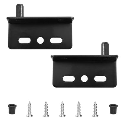 Door Pivot Hinges with Bushing for 8mm Hole, Black - color: Black