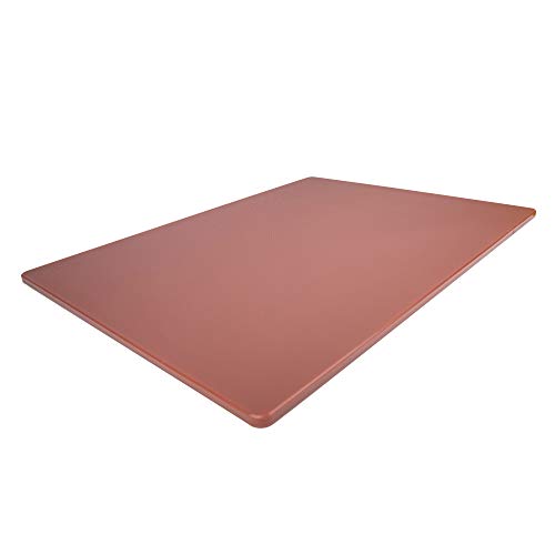 Thirteen Chefs Extra Large 24 x 18 Brown Cutting Board - 1/2" Thick HDPE Plastic for Cooked Meat, NSF Professional Grade for Restaurant Kitchens - color: Brown, size: 24"L x 18"W