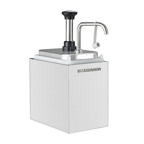 2L Sauce Pump Dispenser, Stainless Steel 1-Head - color: 2.11qt