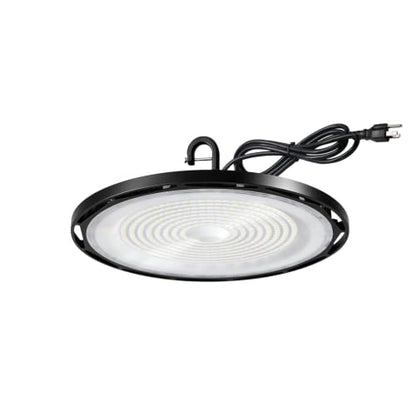 UFO Led High Bay Light, 150W, 15000lm, IP65 Waterproof, 6500K High Bay Led Shop Lights for Gym Factory Warehouse Garage, Plug & Play, AC120V, UL (Black, 150W-1PK)