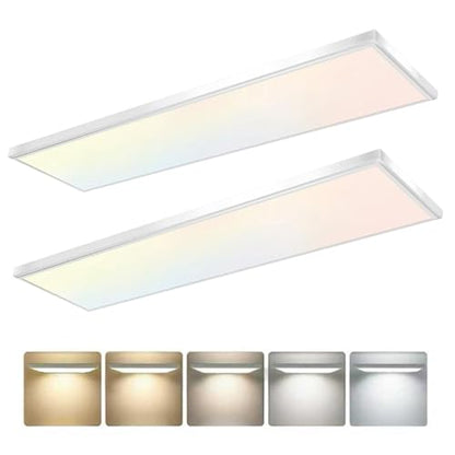 GT-Lite 1'x4' 4500 Lumen LED Flat Panel, White Trim - color: White - 2 Pack