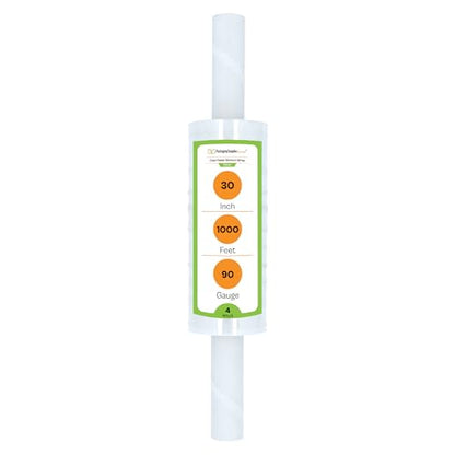 PSBM Pallet Stretch Film/Wrap with Handles 30" x 1000' 90 GA Clear 4 Rolls - size: 30 Inch, style: 90 GA