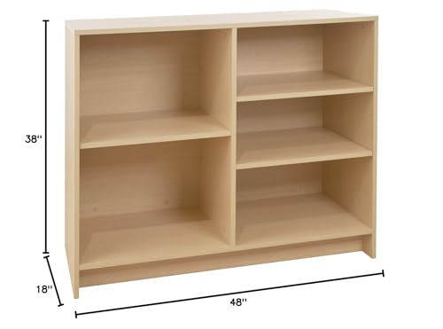 Only Hangers Cash Register Stand with 3 Height-Adjustable Shelves- 48" Black Melamine Checkout Counter - Available in Black and Maple. Available in 48" Wide and 72" Wide. (48" Wide, Maple) - color: Maple, size: 48" WIDE