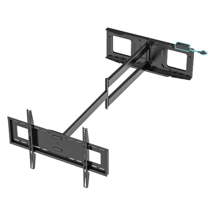 48" Long Arm Full Motion TV Wall Mount w/Power Outlet 37-85” TV WHYFONE - size: Fit 37-85"TVs with power strip