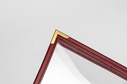 Menu Cover, Single Page, 8.5" x 14" Legal Size, Burgundy, Pack of 6 - color: Burgundy