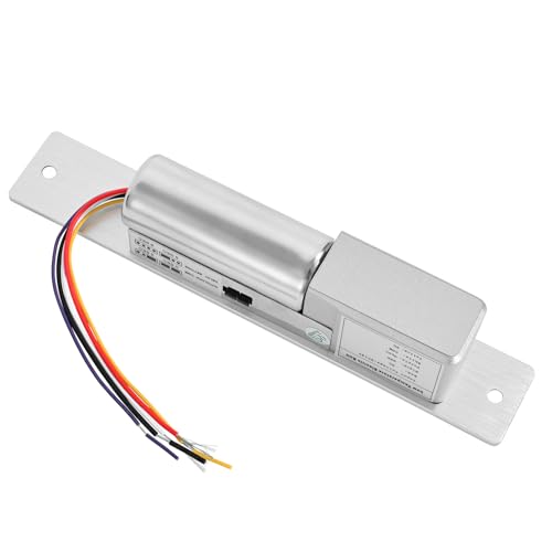 12V DC Electric Drop Bolt Lock, Fail-Safe with Adjustable 0/3/6/9s Delay, with Door Status Sensor & LED Indicator for Access Control System, Security Door & Gate