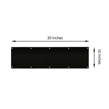 Door Metal Kick Plate 10x30 inches Aluminum Plates Black - color: Black, size: 30inches