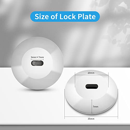 5 Pack Anchor Plate Adhesive Security Plate with Slot for Computer Lock