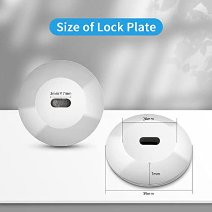 5 Pack Anchor Plate Adhesive Security Plate with Slot for Computer Lock