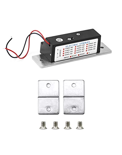 QWORK Electric Door Strike Lock, 12VDC, Fail-Safe/Fail-Secure, Heavy Duty Power Door Crash Lock for Access Control System, 2 Pack