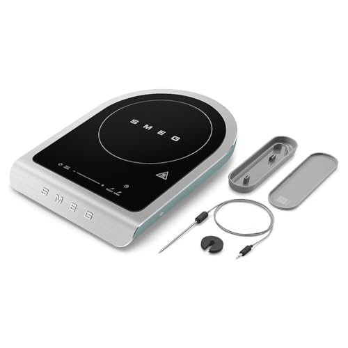 SMEG 1800W Portable Induction Cooker – Collezione Collection | Single-Burner Induction Hob with Probe, 9 Power Levels + Boost, Touch Controls — Travel/RV/Compact Kitchen-Jade - color: Jade