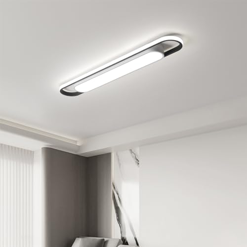 Modern LED Ceiling Lights,6500K Flush Mount Ceiling Lamp,50W Metal Smart Ceiling Chandelier Lighting Fixture for Kitchen Living Room Bedroom Dining Room Office Garage (36.2") - color: White Light, size: 36.2 Inch