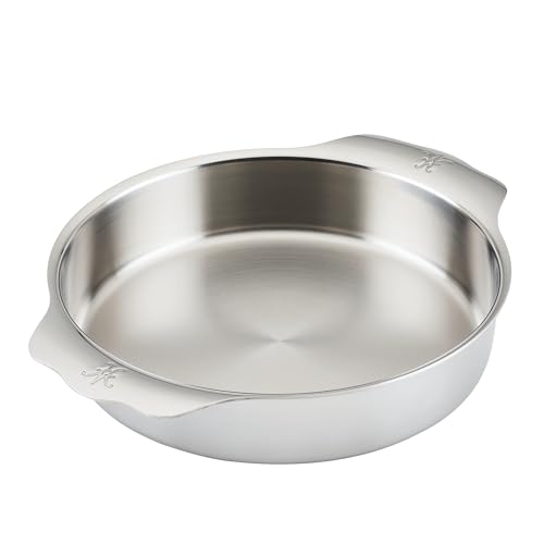 Hestan OvenBond Provisions - Tri-Ply Stainless Steel Round Baker 9" Diameter - size: Medium