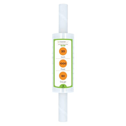 PSBM Pallet Stretch Film/Wrap with Handles 30" x 1000' 80 GA Clear 4 Rolls - size: 30 Inch, style: 80 GA