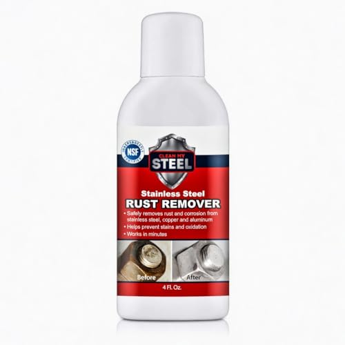 CLEAN MY STEEL Stainless Steel Rust Remover Cream, 4 Fl oz - size: 4 Fl Oz (Pack of 1)