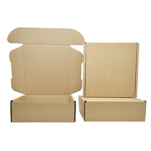 Small Sturdy Cardboard Box 6x6x2 Inch Mailing Corrugated Boxes Set of 10 - size: 6 x 6 x 2 inches