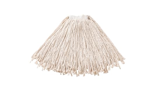 Rubbermaid Commercial Cut End Cotton Mop White Premium Heavy Duty Mop Head Wring and Rinse, 20 Oz. (Pack of 12) - size: 20 Oz. (Pack of 12), style: Single