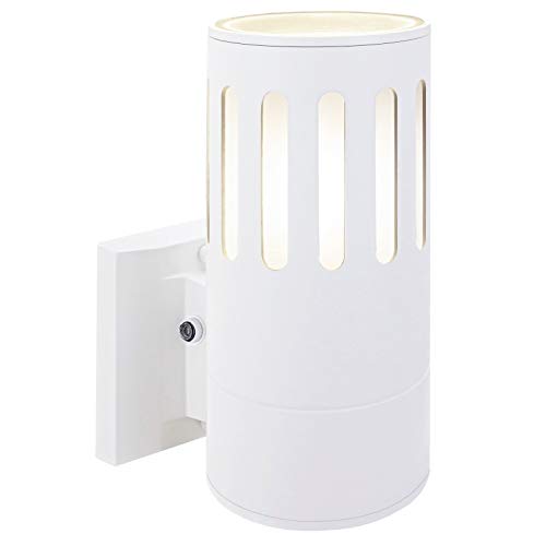 Dusk to Dawn Exterior Light Fixture, Waterproof Outdoor Lighting - color: Cylinder (White B - Dusk to Dawn )