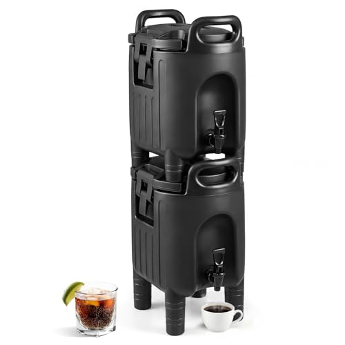 COSTWAY 2.6 Gal Insulated Beverage Dispenser, Commercial Coffee Server, 2