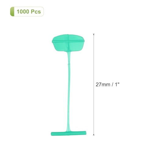 MECCANIXITY 1000 Pcs Standard Tagging Barb Fasteners, 1 Inch Light Green Tagging Gun Fasteners Tagging Gun Refill Plastic Garment for Clothing Fine Stitch Price Refills Tag Label - color: Light Green, size: 1 Inch