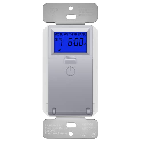TOPGREENER 7-Day Digital Astronomic Timer Switch, Silver, UL Listed - color: Silver, size: New Version