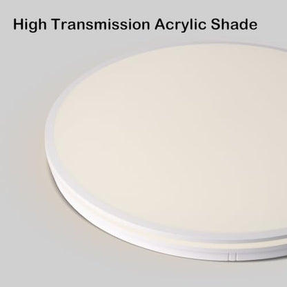 4Pack 16in LED Modern Ceiling Light White 3CCT 40W 4000LM IP54