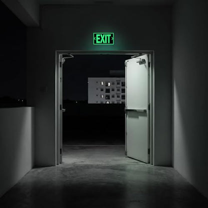 3 Pcs EXIT Signs Stickers Glow In The Dark, Photoluminescent Sign Sticker