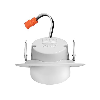 Juno 4 Inch Adjustable LED Recessed Lighting, RetroBasics Series Adjustable Gimbal LED Downlight Trim Kit, 4" Ceiling Light with 5-in-1 Switchable White Color, 700 Lumens, Matte White - color: Switchable White, size: 4-Inch, style: Standard | Adjustable |