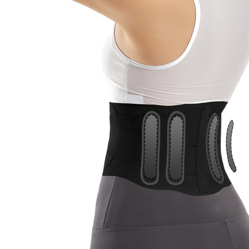 Super Thin Back Brace for Lower Back Pain Women Men, Lumbar Support Waist Support Brace for Women Lower Back Pain Relief Products, Hip Belt Waist Belt Sciatic Nerve Brace for Women Men (Black, Small) - color: Black, size: Small