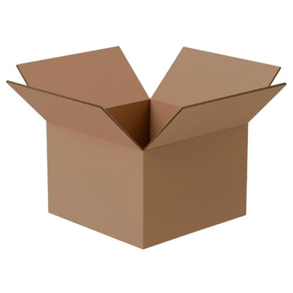 The Boxery 6"x6"x4" Corrugated Cardboard Boxes 100-Pack - size: 6 x 6 x 4"