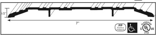 Aluminum Thresholds Extra Width 5"-6"-7"-8" Inch - Residential/Commercial use. Saddle/Handicap Easy Installing and Accessible/Fireproof Rated high-Quality (7"x36") - size: 7"x36"