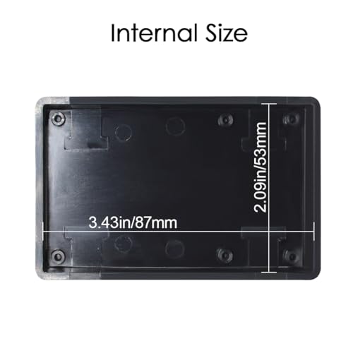 LeMotech Project Box, 5 Pieces ABS Electrical Box Small Junction Box for Electronics PCB Case,Electronic Hobby Box Black, Outside Size 3.6 x 2.3 x 0.9 inch (92 x 58 x 23 mm) - size: 3.6" x 2.3" x 0.9"(5pc)