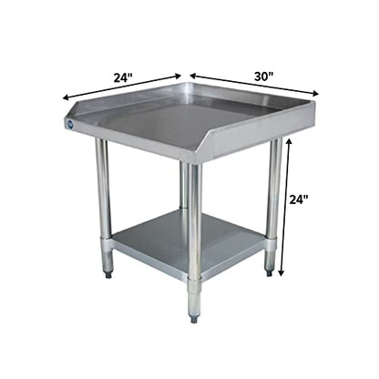 30" x 24" Stainless Steel Equipment Stand, 24" Tall - size: 30"x24"