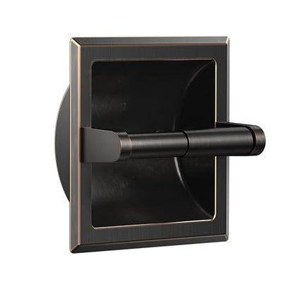 FORIOUS Recessed Toilet Paper Holder for Mega Rolls, Oil Rubbed Bronze - color: Oil Rubbed Bronze