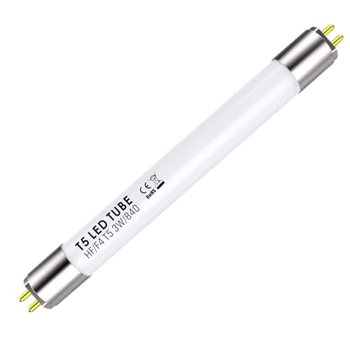 IHYCTV F4T5 Bulb LED Tube T5 6 inch 3W 390 Lumen 4000K Cool White, T5 LED Fluorescent Tube Replacement for Classic G5 EVG F4T5 Mini Fluorescent Tubes Kitchen Lighting, Frosted, 1 Piece - size: 6-Inch F4T5 Bulb
