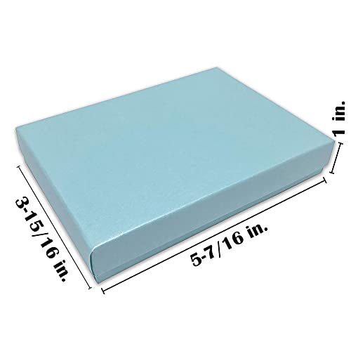 TheDisplayGuys 100 Cardboard Jewelry Gift Boxes with Inserts - Turquoise - color: Pearl Teal, size: 1 Count (Pack of 100)