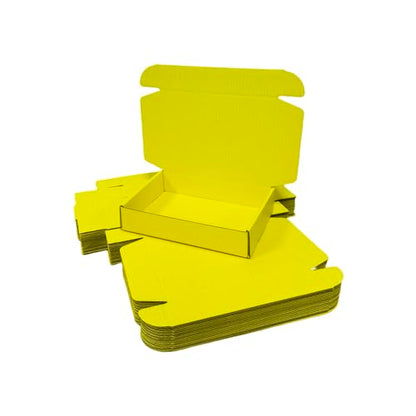 50 Pack 7.5x4.3x1.6 in Lemon Yellow Shipping Boxes - color: Lemon Yellow, size: 7.5x4.3x1.6 in
