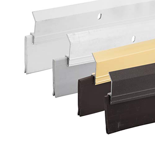 Heavy Duty Weight Aluminum with Long Vinyl Door Sweep (4 FT, Gold) - color: Gold, size: 4 FT