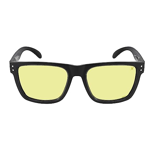 X Power ANSI Z87+ Extra Large Weekenders Impact Resistant Safety Sunglasses - color: 009 Matte Black Frame / Yellow Lens, size: X-Large
