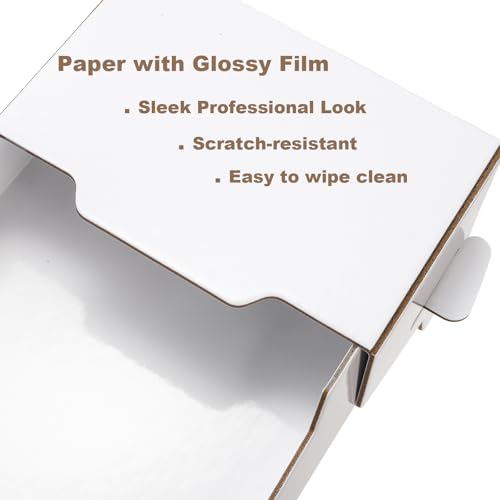 Yarlung 30 Pack Cardboard Brochure Holder, 4.3 x 6.3 Inches Corrugated Pamphlet Holder, Literature Paper Flyer Display Stand for Menus Bookmarks Booklets Journals, White